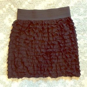 Black Ruffle Skirt